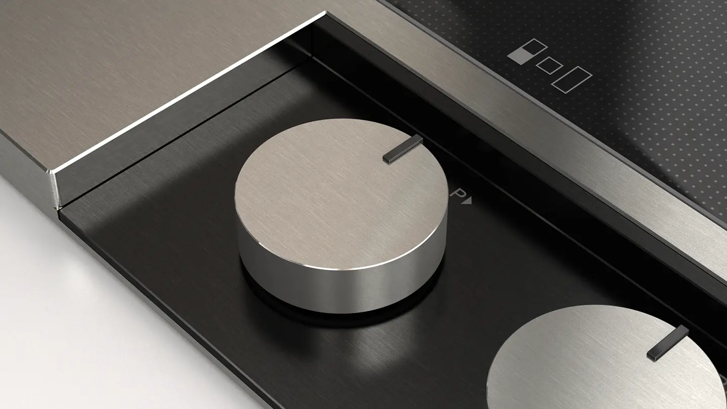 Manette en inox brossé de la table induction Enova 90